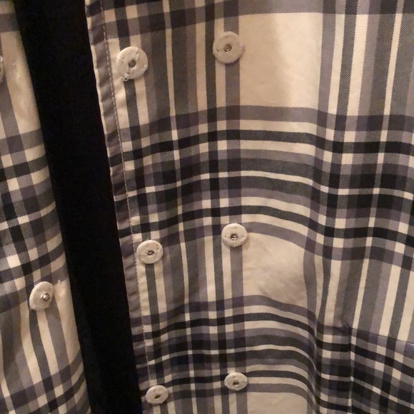 Club Monaco rain coat (white, dark blue and light blue) - Picture 3 of 4